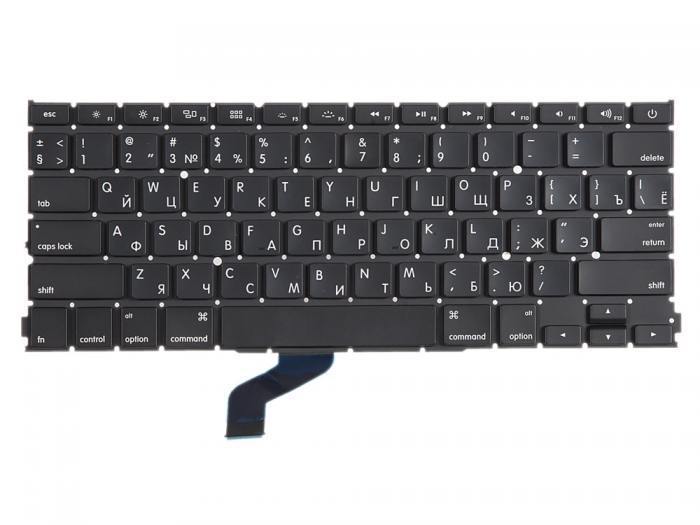 

Клавиатура для ноутбука Apple MacBook Pro 13 Retina A1425 Late 2012 Early 2013 прямой, черный, -