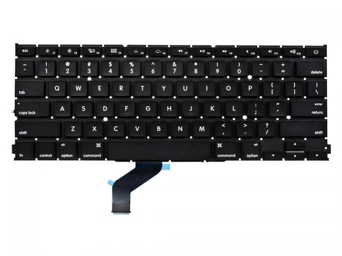 

Клавиатура для ноутбука Apple MacBook Pro 13 Retina A1425 Late 2012 Early 2013 прямой, черный, -