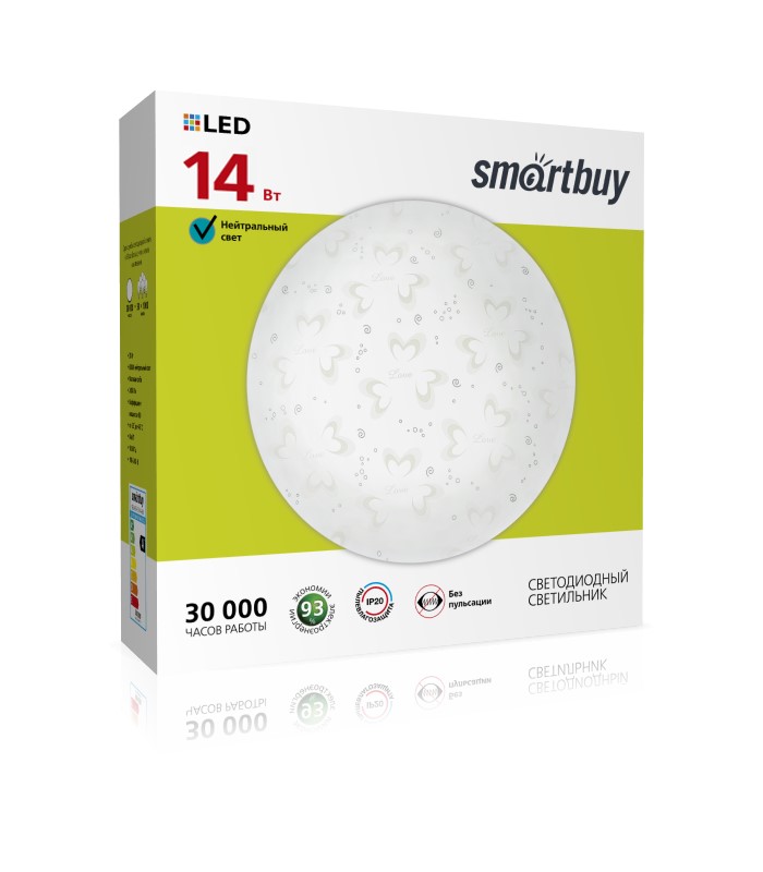 

Светильник потолочный светодиодный, 14Вт, 6000K, 980лм, IP20, SMARTBUY (SBL-Cube-14-W-6K), 0