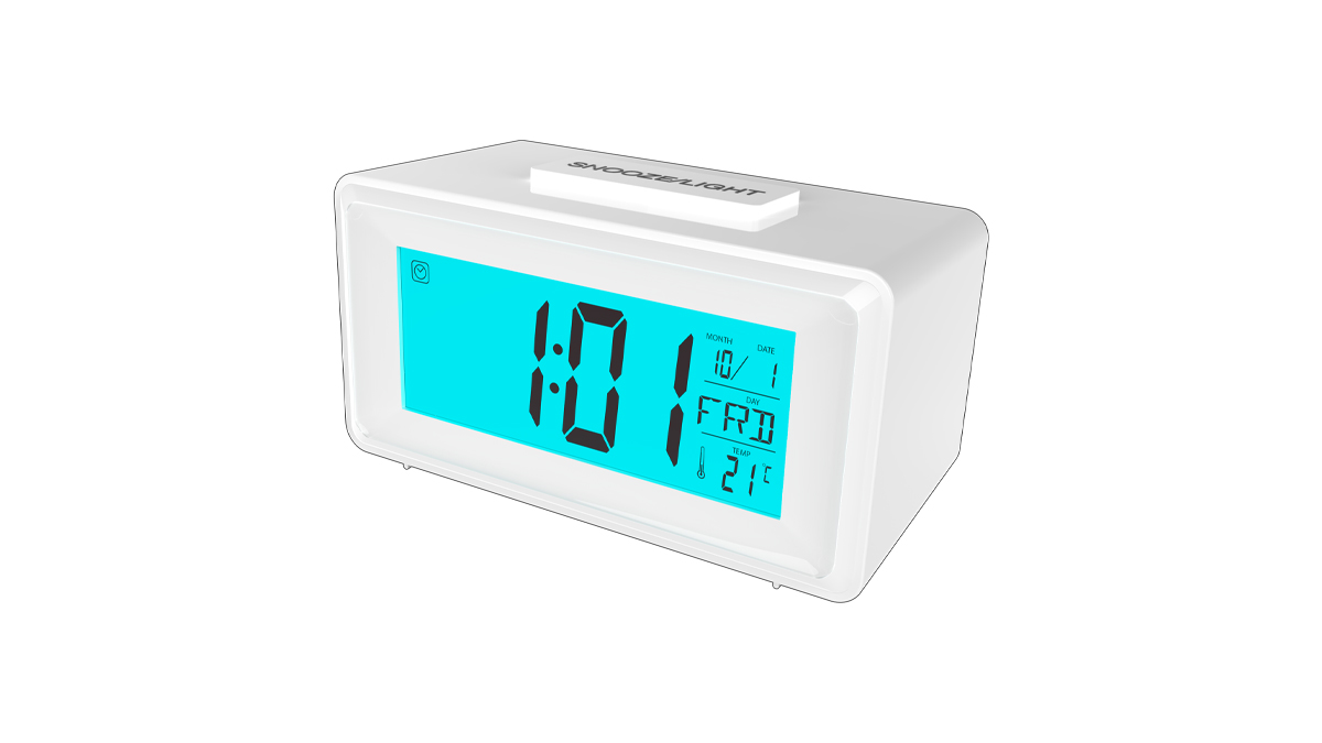

Часы Ritmix CAT-101, синяя подсветка, 2xAAA, будильник, температура, дата, белый, CAT-101