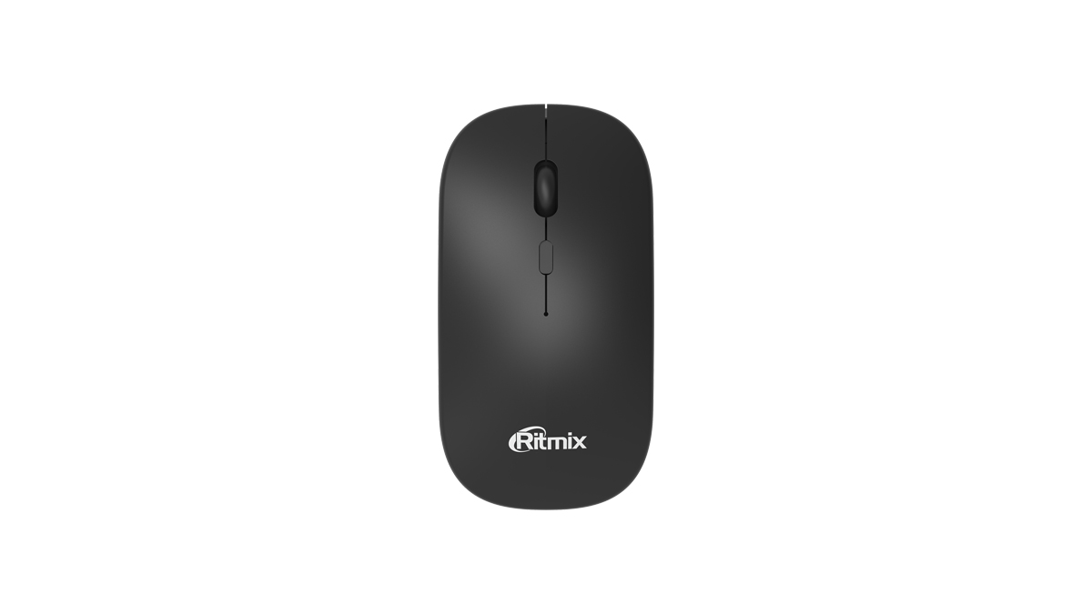 

Мышь беспроводная Ritmix RMW-120, 1600dpi, оптическая светодиодная, USB, черный, RMW-120