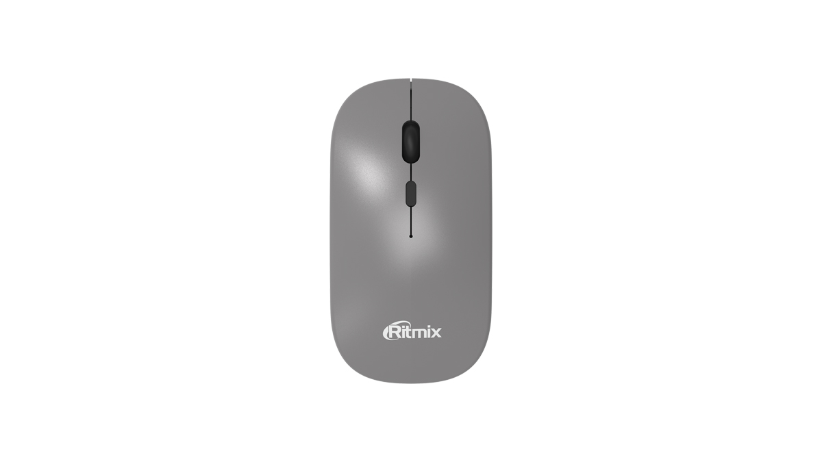 

Мышь беспроводная Ritmix RMW-120, 1600dpi, оптическая светодиодная, USB, серый, RMW-120
