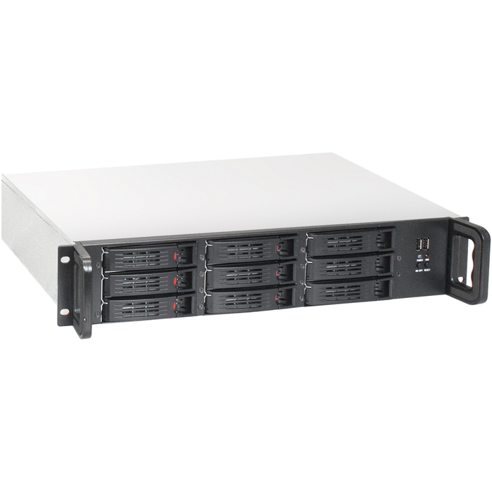 

Корпус Exegate Pro 2U650-HS09/2U-400ADS, ATX, 2U RM, 9x3.5 HS, 1x400 Вт, черный/серебристый (EX292639RUS), Pro 2U650-HS09/2U-400ADS