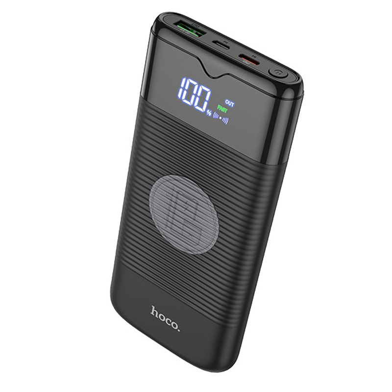 

Портативный аккумулятор (Powerbank) Hoco J63 Velocity, 10000mAh, 1xUSB, 3A, QC, PD, черный (742872), J63 Velocity