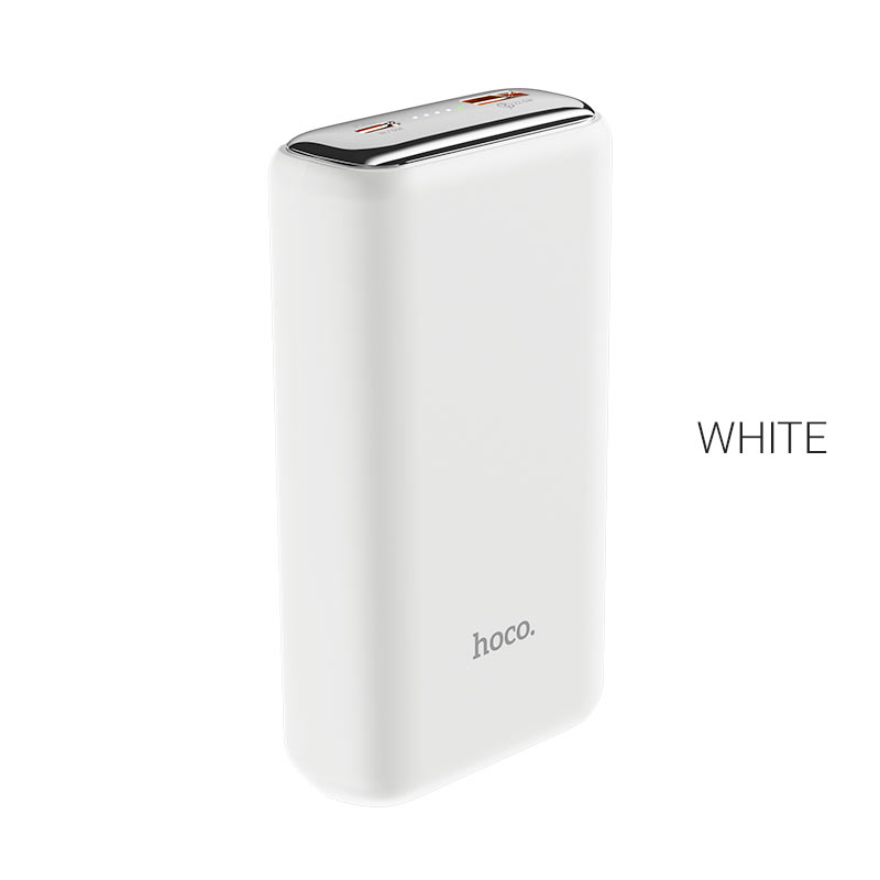 Портативный аккумулятор (Powerbank) Hoco Q1A, 20000mAh, 1xUSB, 3A, Type-C, QC, PD, QI, белый (736178)