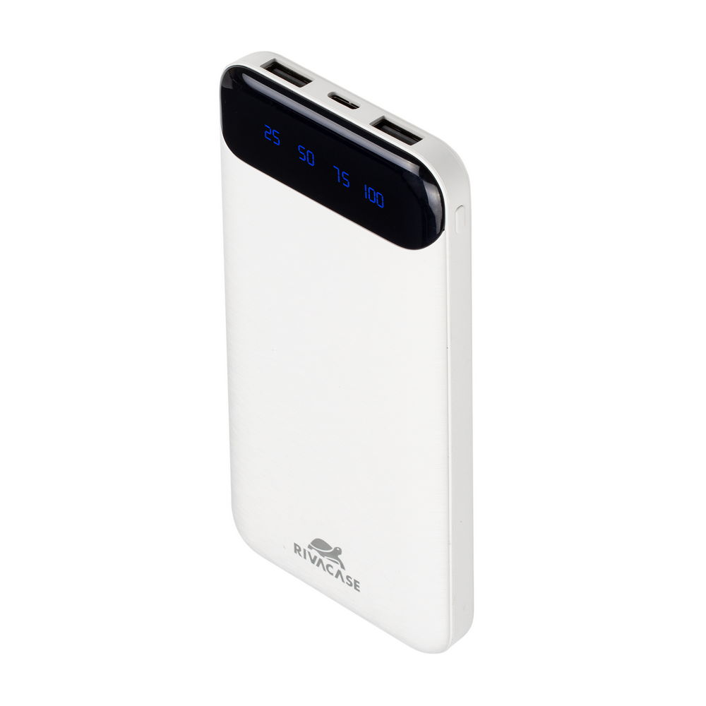 

Портативный аккумулятор (Powerbank) RivaCase VA2240, 10000mAh, 2xUSB, 2A, белый, VA2240