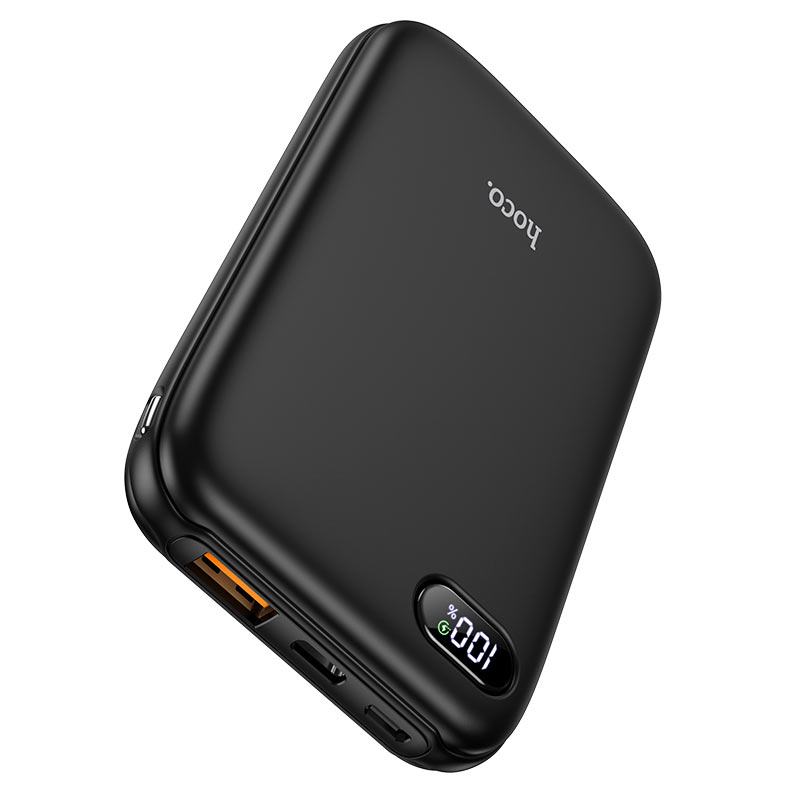 

Портативный аккумулятор (Powerbank) Hoco Q2, 10000mAh, 1xUSB, 3A, Type-C, QC, PD, черный (743701), Q2