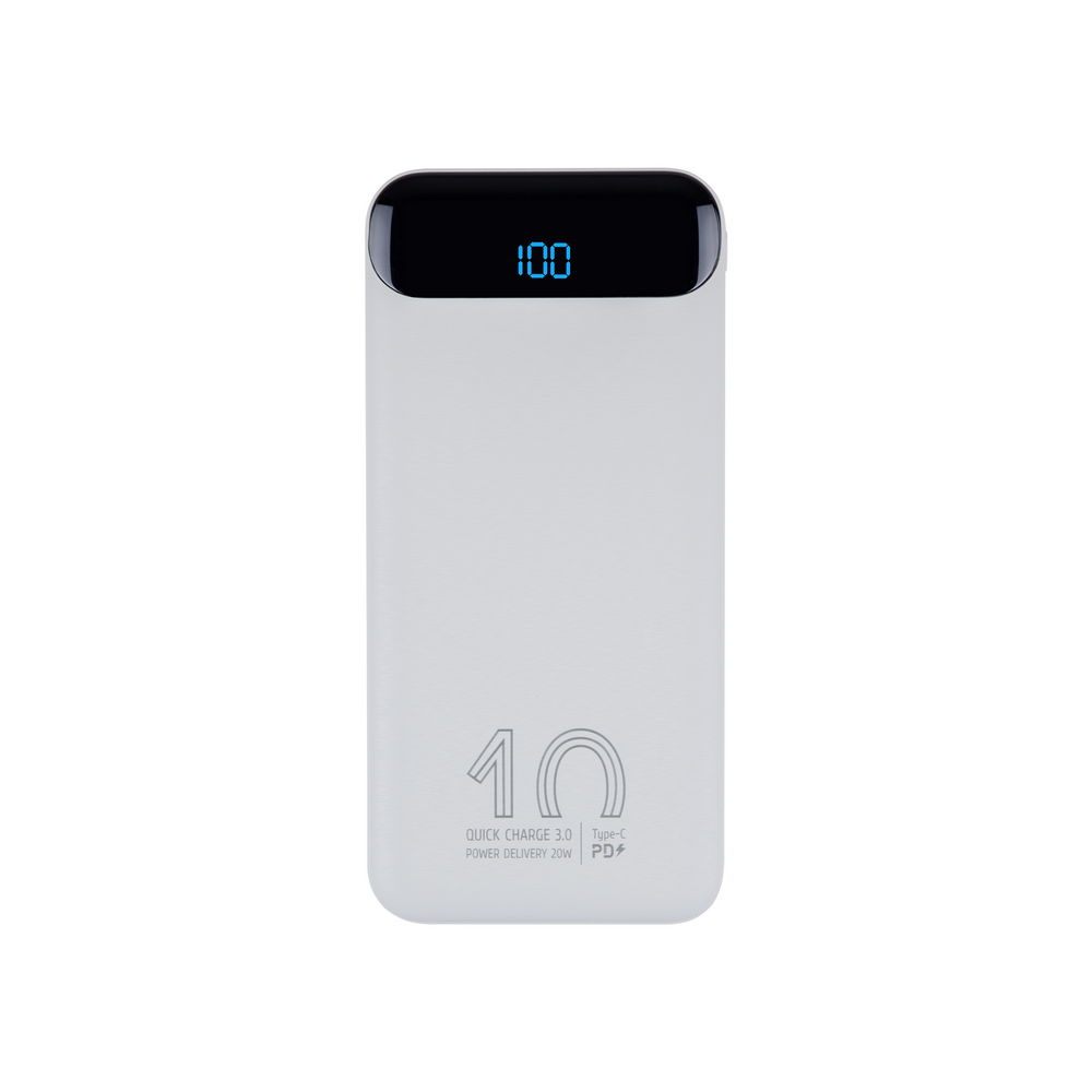 

Портативный аккумулятор (Powerbank) RivaCase VA2540, 10000 мА·ч, 2xUSB, 3А, Type-C, QC, PD, белый, VA2540