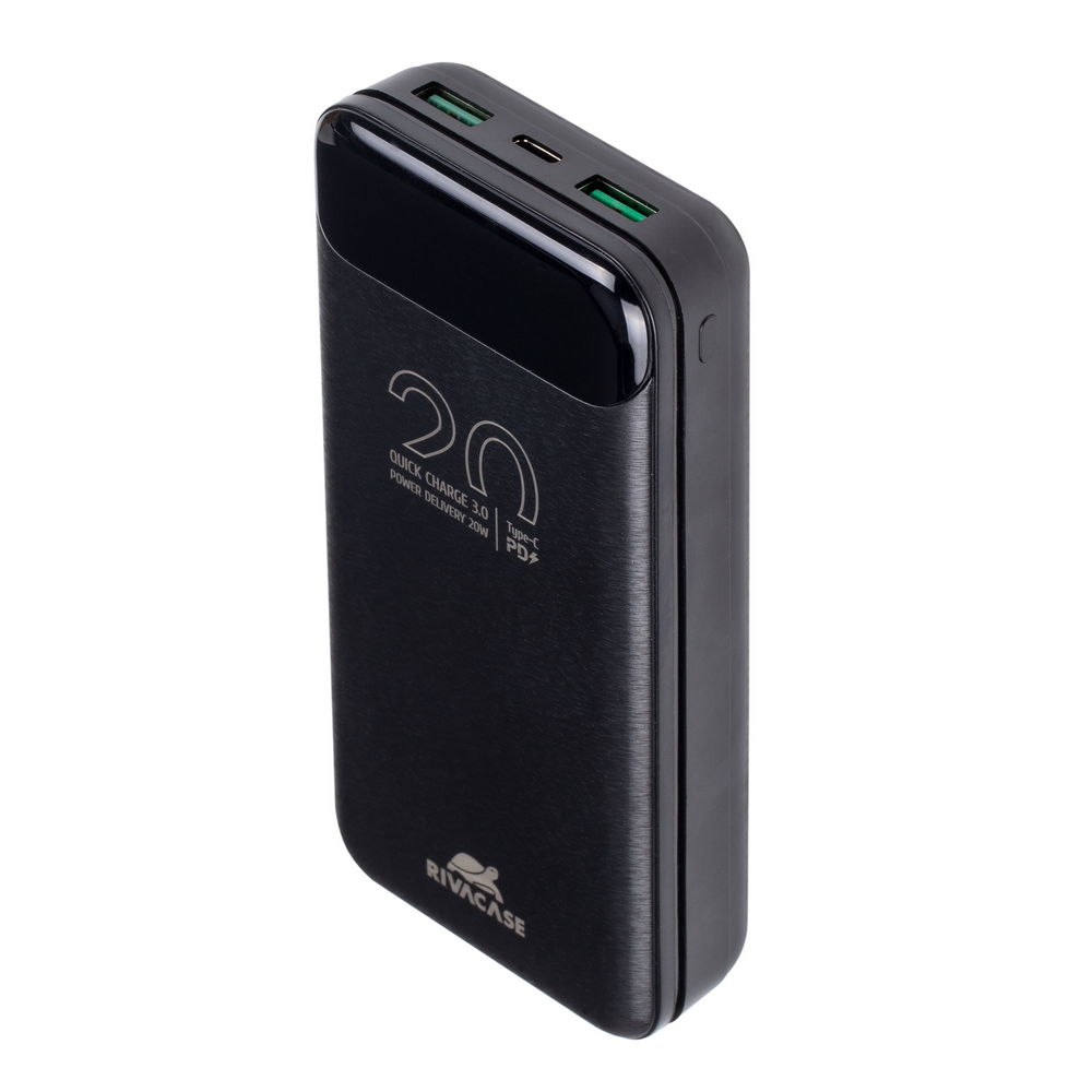 

Портативный аккумулятор (Powerbank) RivaCase VA2582, 20000mAh, 2xUSB, 5A, Type-C, QC, PD, черный, VA2582