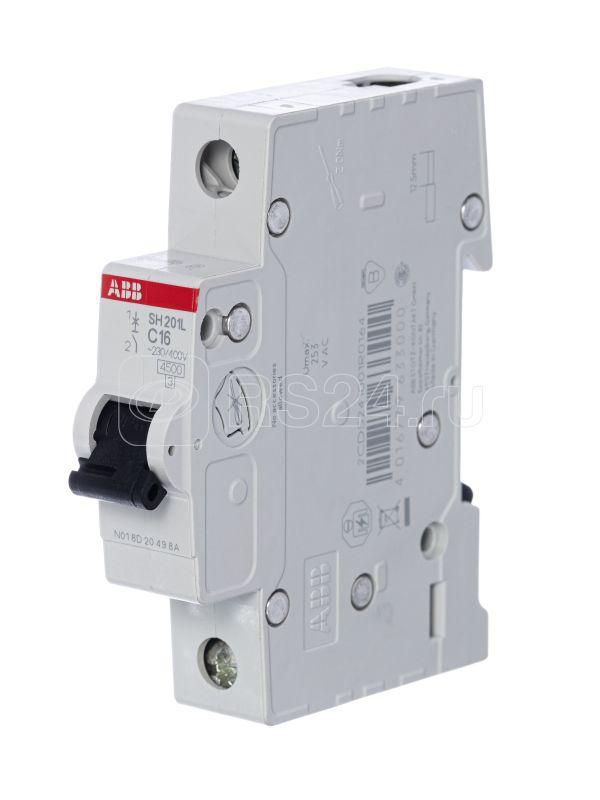 

Выключатель автоматический ABB SH201L однополюсный (1P/1П) 16A C 4.5кА (2CDS241001R0164), SH201L