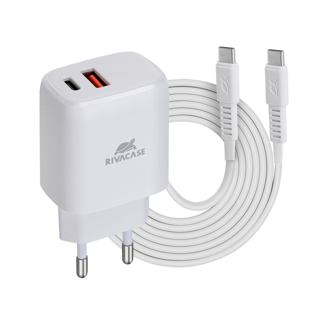 

Сетевое зарядное устройство RivaCase PS4192 WD4 20W, USB, USB type-C, Quick Charge, PD, 3A, белый, USB Type-C - USB Type-C, PS4192 WD4