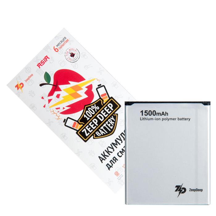 

Аккумулятор ZeepDeep EB-425161LU для Samsung i8160, i8190, i8200, S7390, S7392, S7562, J105H, J106F, Li-Pol, 1500mAh, 3.82V (822903), EB-425161LU