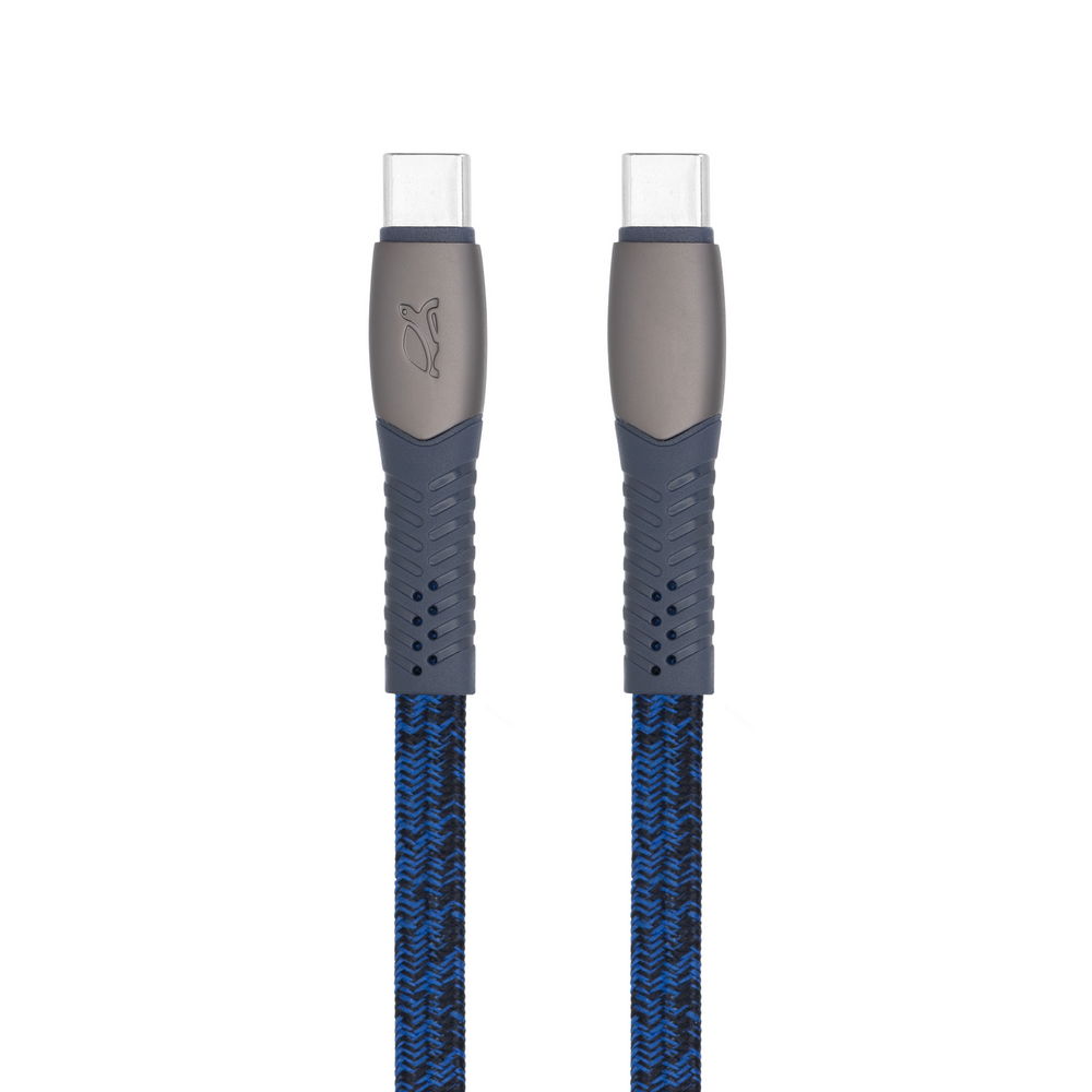 

Кабель USB Type-C-USB Type-C, 3A, 1.2м, синий RivaCase PS6105 BL12, PS6105 BL12