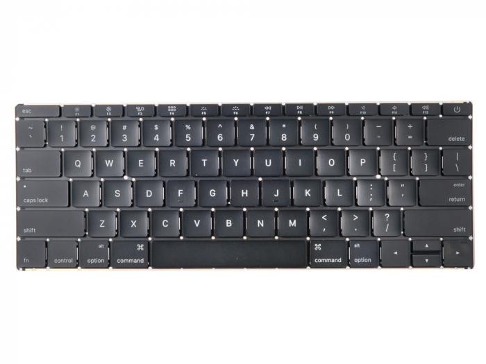 

Клавиатура для ноутбука Apple MacBook Retina 12 A1534 Early 2016, прямой Enter, черный, -