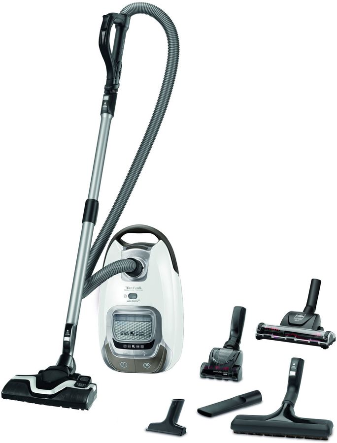 Пылесос Tefal Silence Force Allergy+ TW7487EA 400Вт, 4.5л, 8.4м, белый/серый (2211400980)