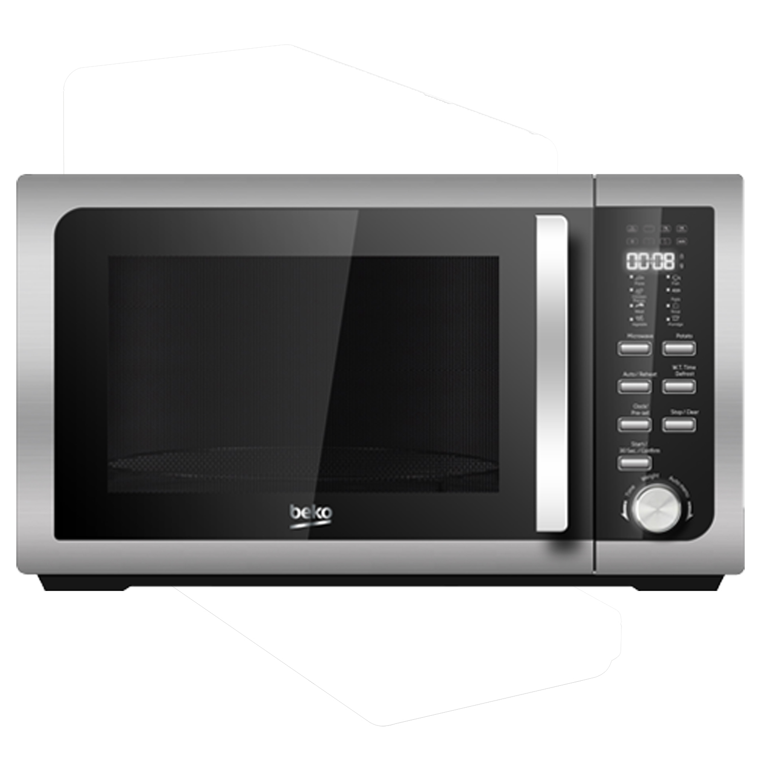 

Микроволновая печь BEKO MGF23210IX 23л, 800Вт, гриль, серебристый (8817823200), MGF23210IX