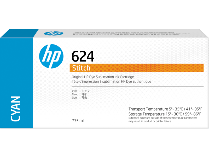 

Картридж струйный HP 624 (2LL54A), голубой, оригинальный, объем 775мл для Stitch S300, 624