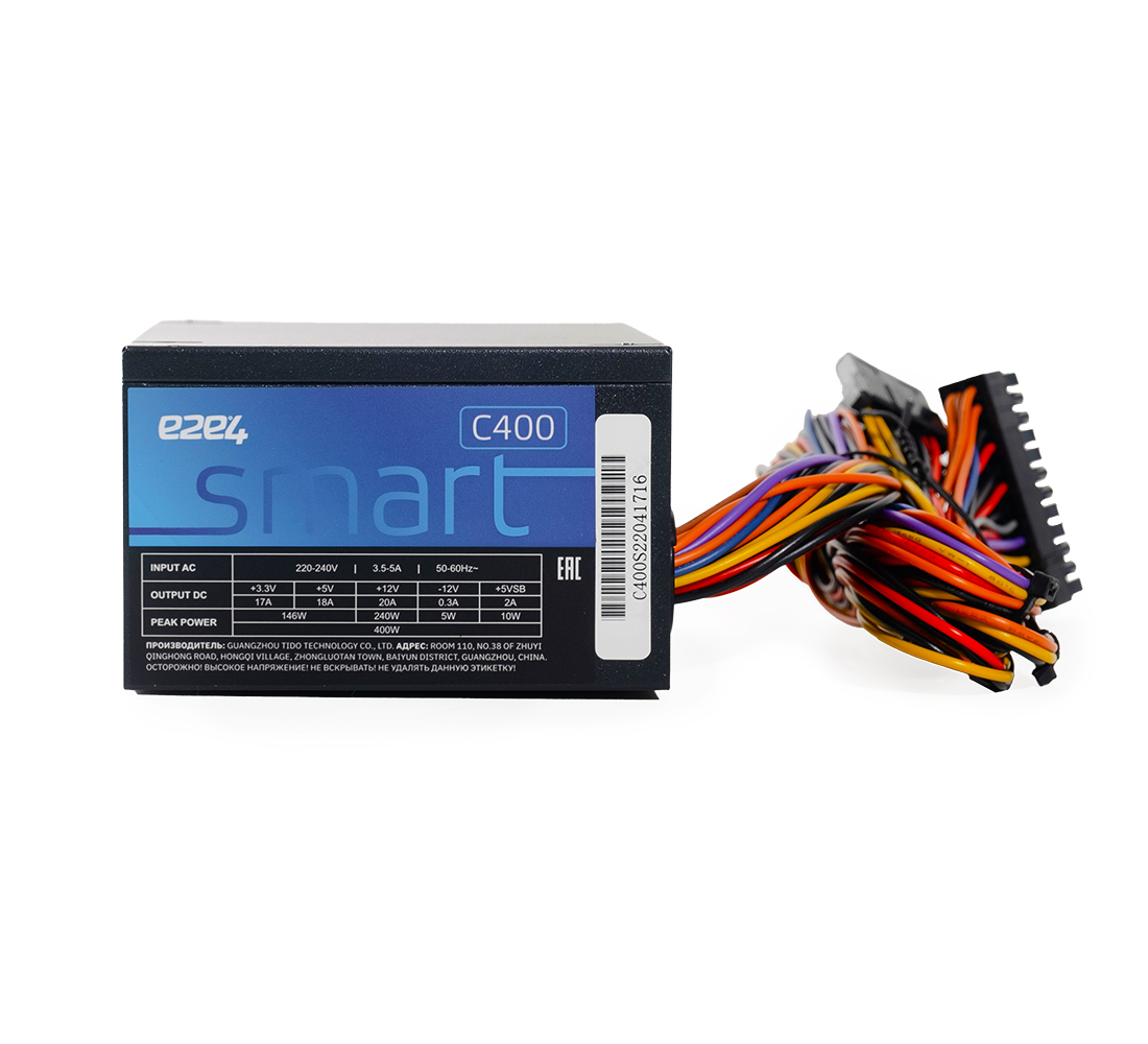 

Блок питания 400 Вт SFX e2e4 C400 SMART, 80 мм, C400 SMART