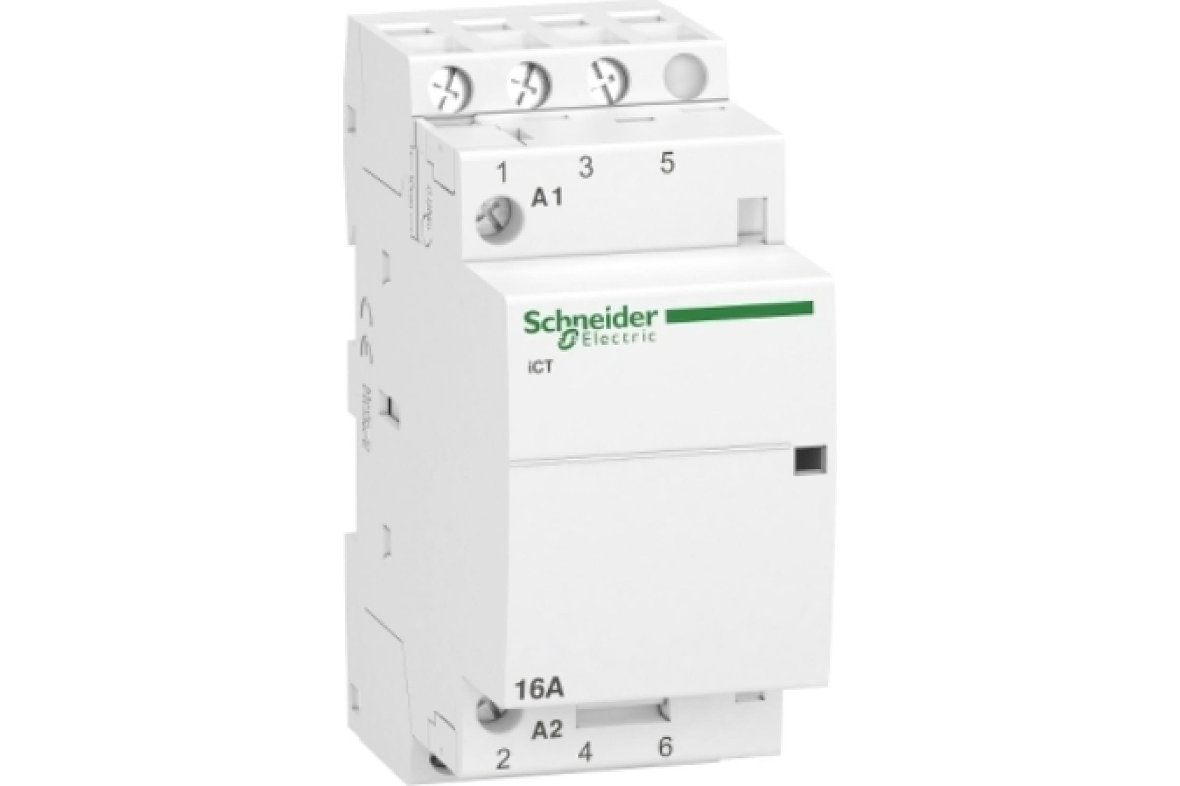 

Контактор модульный трехполюсный (3P) 16A 400В/230В, AC, 3НО, IP20, SCHNEIDER ELECTRIC Acti9 (A9C22813), нет данных
