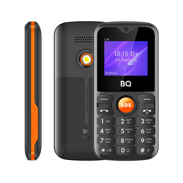 

Мобильный телефон BQ 1853 Life, 1.77" TFT, 32Mb RAM, 32Mb, 2-Sim, 600 мА·ч, micro-USB, черный/оранжевый, 1853 Life