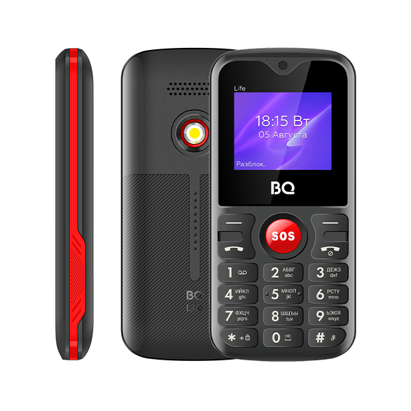 

Мобильный телефон BQ 1853 Life, 1.77" TFT, 32Mb RAM, 32Mb, 2-Sim, 600 мА·ч, micro-USB, черный/красный, 1853 Life