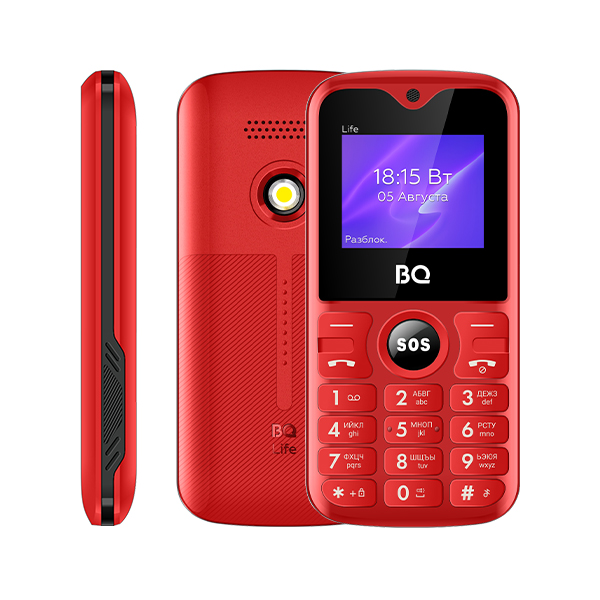 

Мобильный телефон BQ 1853 Life, 1.77" TFT, 32Mb RAM, 32Mb, 2-Sim, 600 мА·ч, micro-USB, красный/черный, 1853 Life
