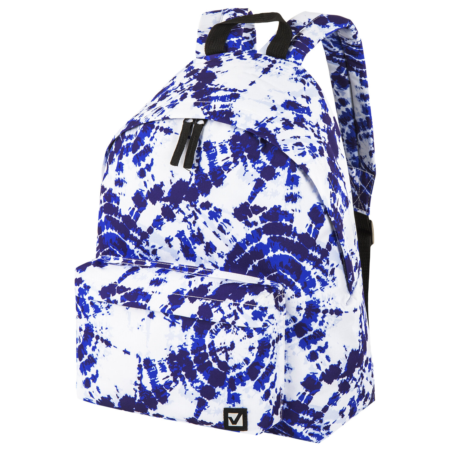 

Рюкзак Brauberg сити-формат Tie-dye, 1 отделение, белый/синий (270792)