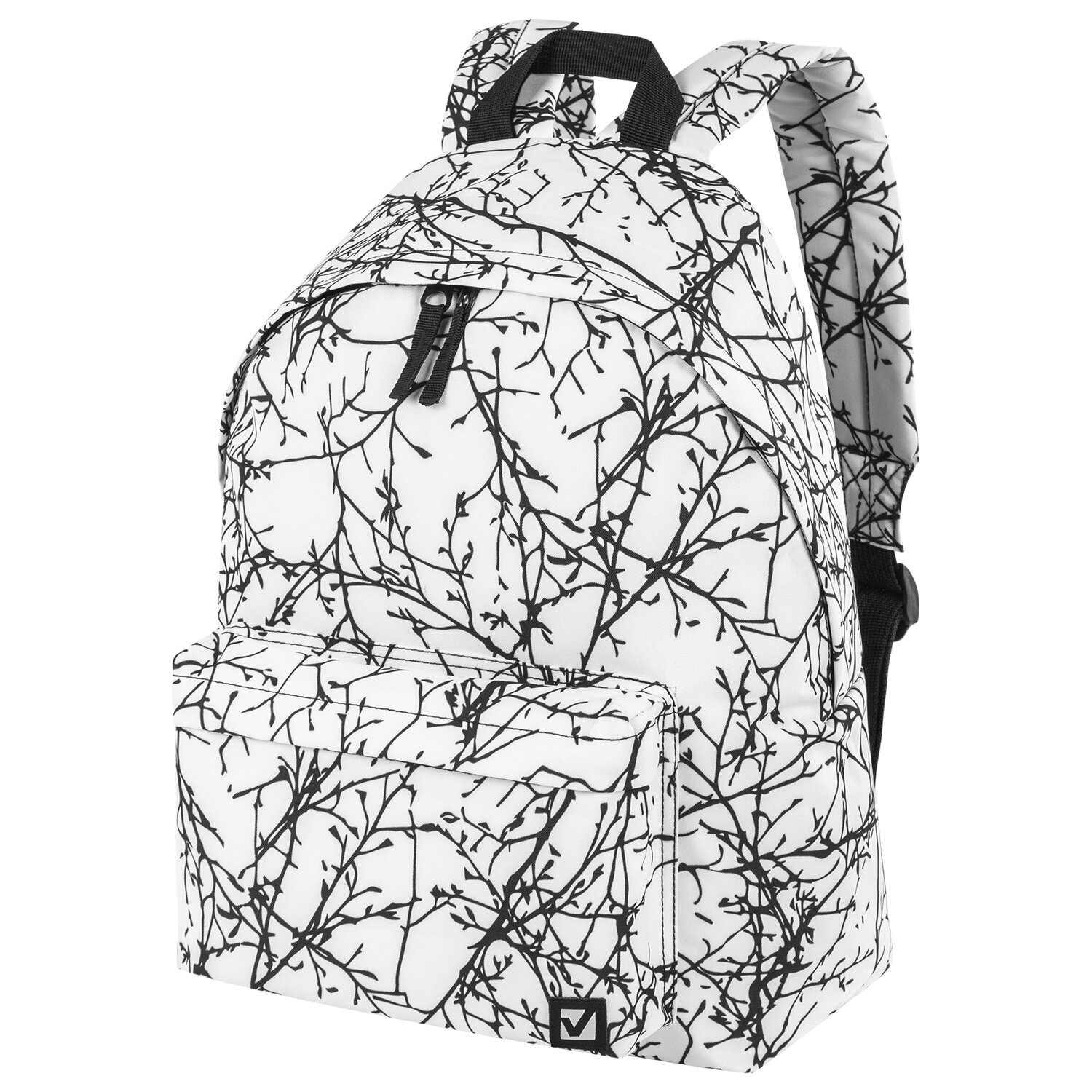 

Рюкзак Brauberg сити-формат Twigs on white, 1 отделение, белый (270794)
