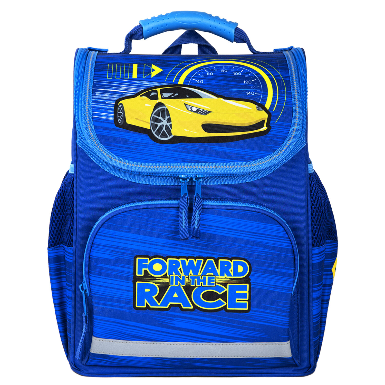 

Ранец ПИФАГОР BASIC Racing car, анатомическая, вентилируемая, формоустойчивая спинка, 1 отделение, голубой (270689)