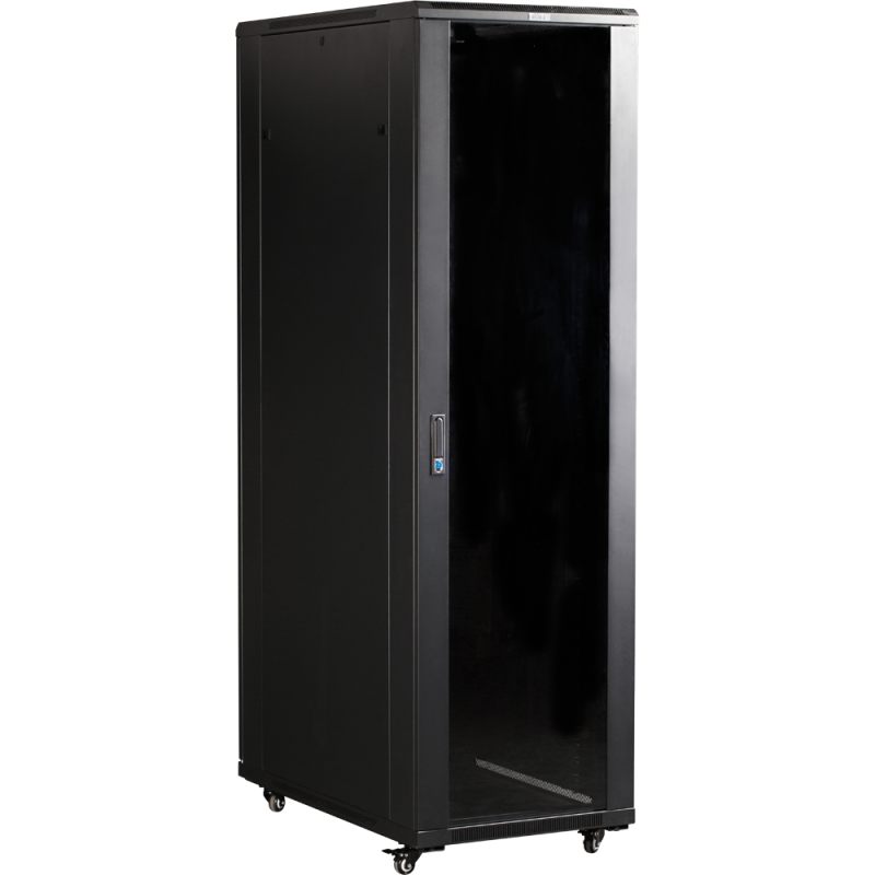Шкаф серверный напольный 42U 800x1000 мм, стекло/металл, черный, разборный, TWT Business TWT-CBB-42U-8x10-G1 (TWT-CBB-42U-8x10-G1)