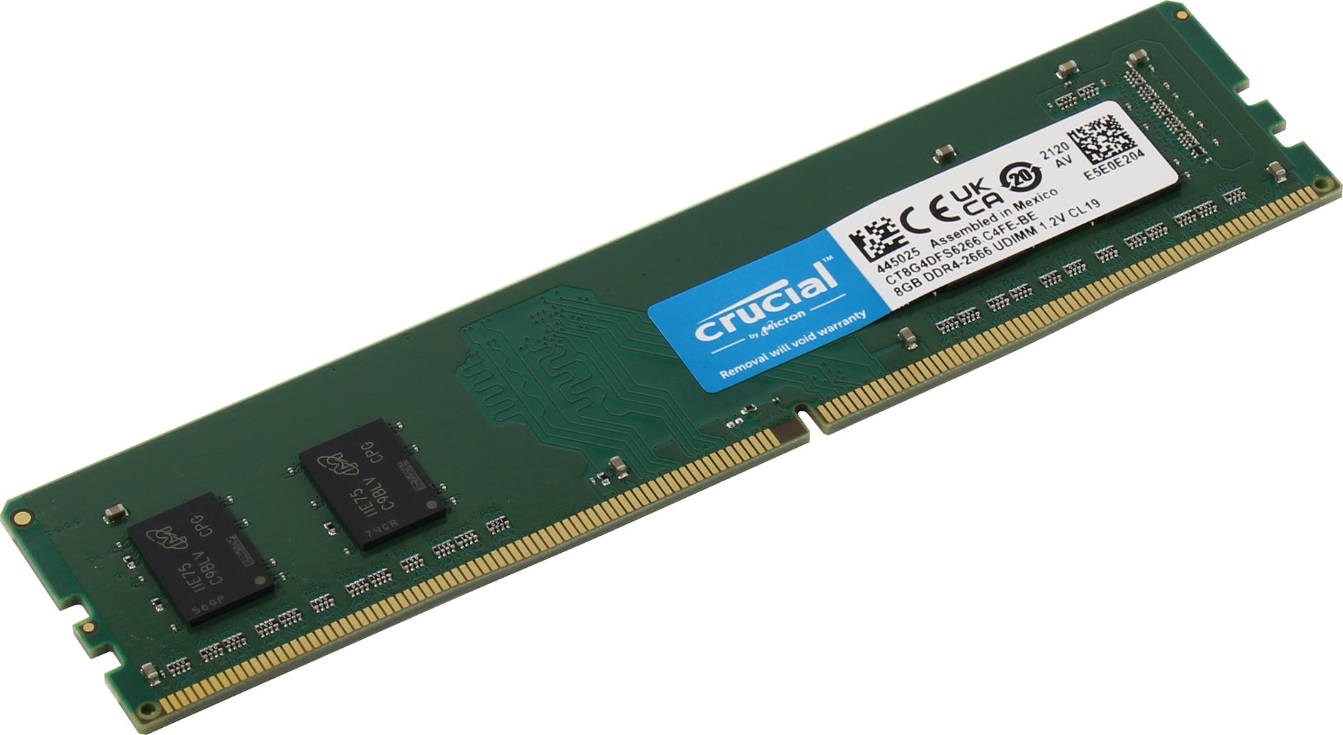 

Память DDR4 DIMM 8Gb, 2666MHz, CL19, 1.2 В, Crucial (CT8G4DFS6266), 0