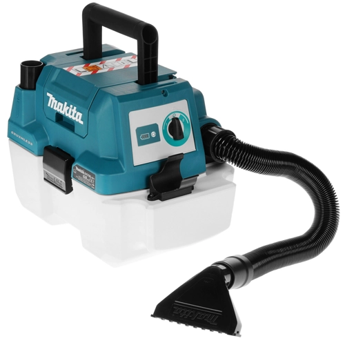 Строительный пылесос Makita DVC750LZ, аккумуляторный, 900Вт, сухая, влажная уборка, объем пылесборника 7.5л, контейнер, длина шланга 2м, 4.3кг (DVC750LZ)