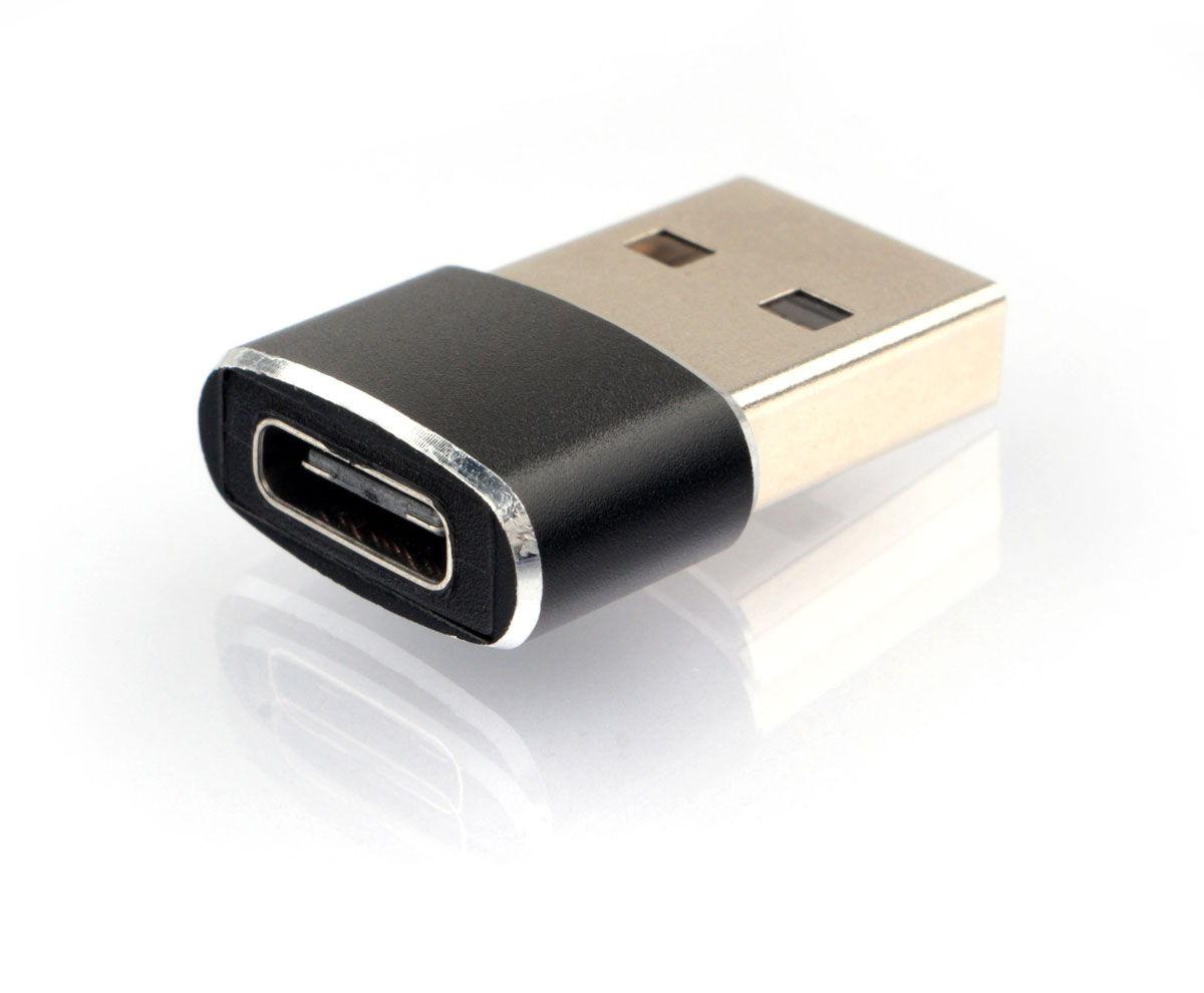 Переходник (адаптер) USB-USB Type-C, черный Cablexpert