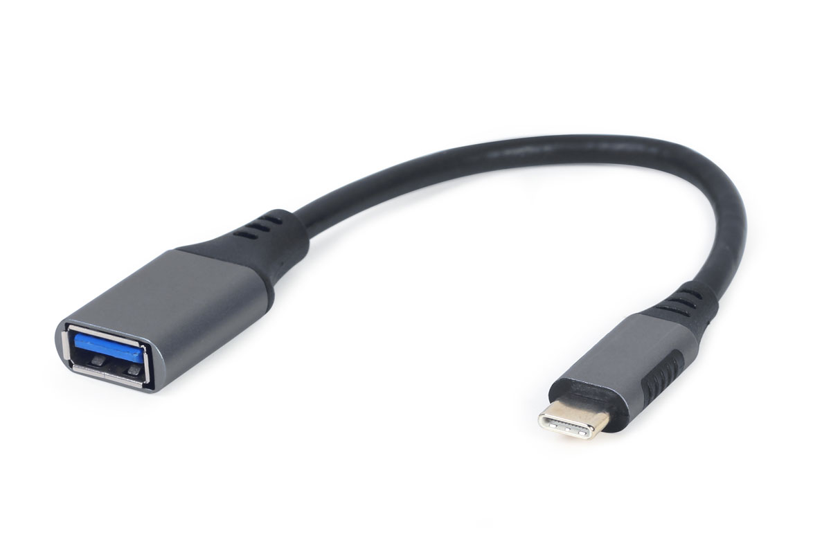 Кабель-переходник (адаптер) USB 3.0 Type-C(m)-USB 3.0(Af), OTG, 15см, черный Cablexpert (A-USB3C-OTGAF-01)