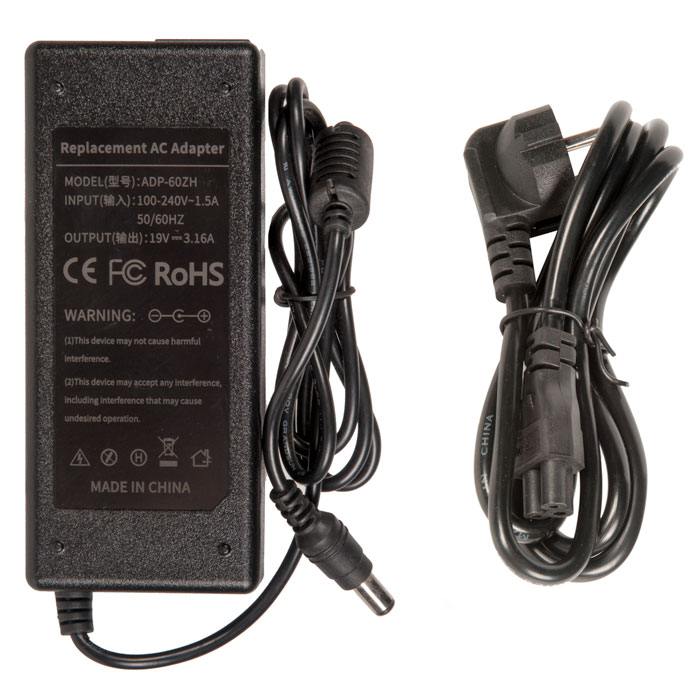 

Блок питания для монитора AR601906330, 6.3х3.0, 19В, 3.16A, совместимость: Acer, черный, AR601906330