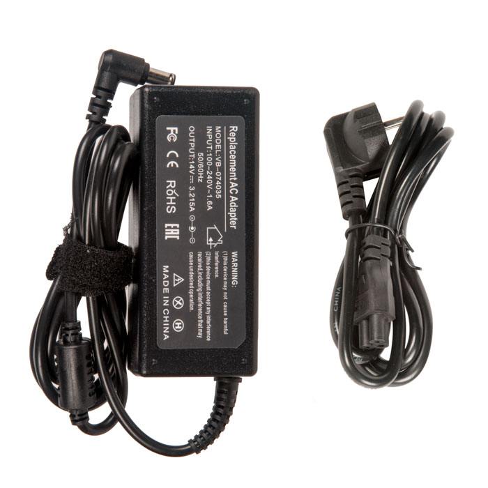 

Блок питания для монитора/телевизора, 6.5x4.4, 14В, 3.2A, совместимость: универсальный, черный, 0