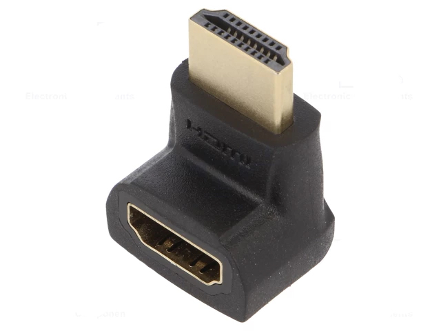 

Переходник (адаптер) HDMI(19M)-HDMI(19F) угловой v2.0 4K, черный Vention (AINB0)