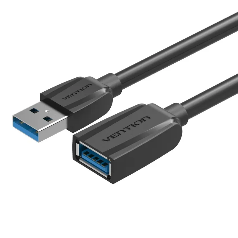 Кабель-удлинитель USB(Am)-USB(Af), 1.5 м, черный, Vention