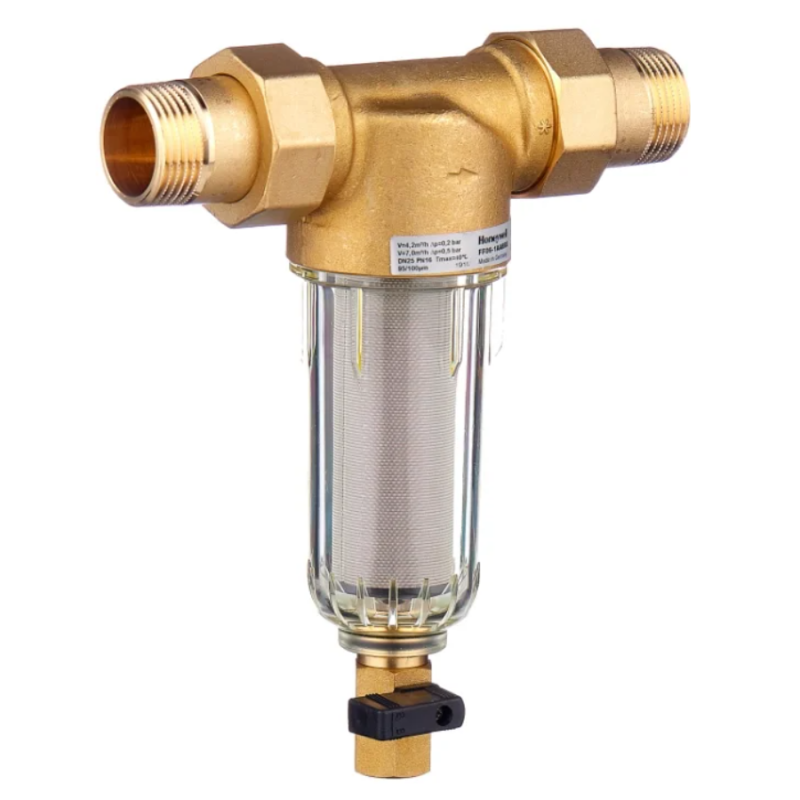 

Фильтр сетчатый промывной Honeywell-Braukmann 1", НР/НР, прямой, латунь (НС-1245830)
