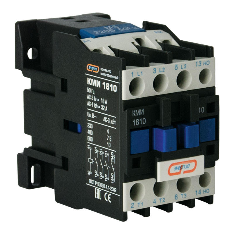 

Контактор 18A 220В, AC, 1НО, ЭНЕРГИЯ КМИ-1810 (Е0801-0106), КМИ-1810