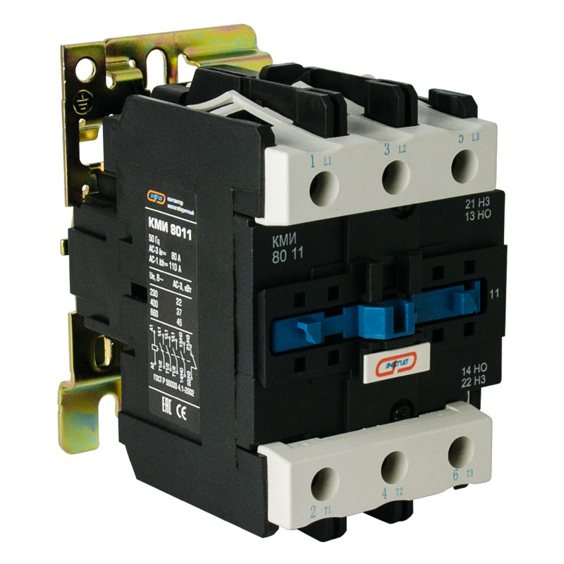 

Контактор 80A 220В, AC, 1НО + 1НЗ, ЭНЕРГИЯ КМИ-80 (Е0801-0114), КМИ-80