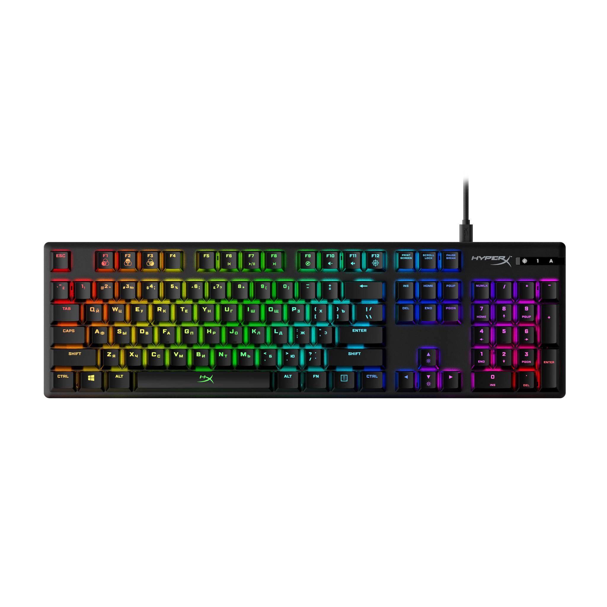 

Клавиатура проводная HyperX Alloy Origins, механическая, Cherry MX Blue, подсветка, USB, черный (4P5P0AX#ACB), Alloy Origins