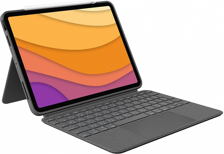 Чехол-клавиатура Logitech Keyboard Combo Touch для планшета Apple iPad Air (4th gen), пластик/TPU, серый (920-010271)
