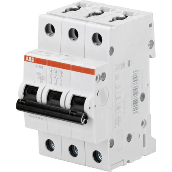 

Выключатель автоматический ABB S203 трехполюсный (3P/3П) 3A C 6кА (2CDS253001R0034), S203