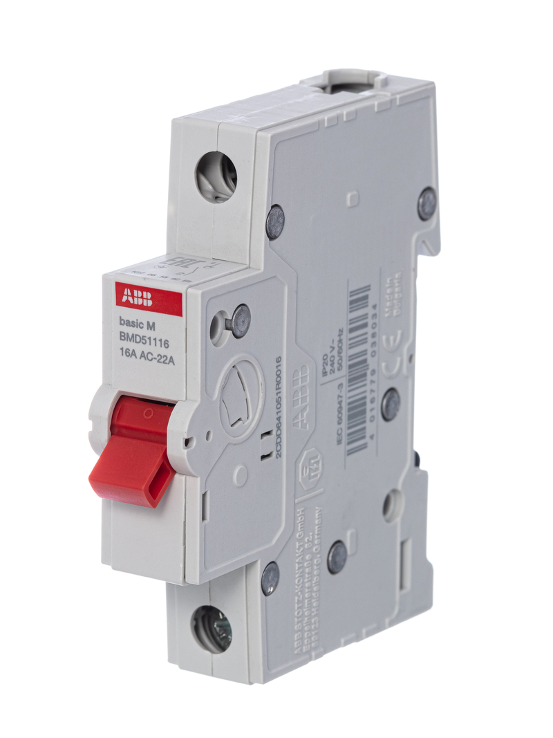 

Выключатель автоматический ABB BMD51116 однополюсный (1P/1П) 16A 12 кА (2CDD641051R0016), BMD51116