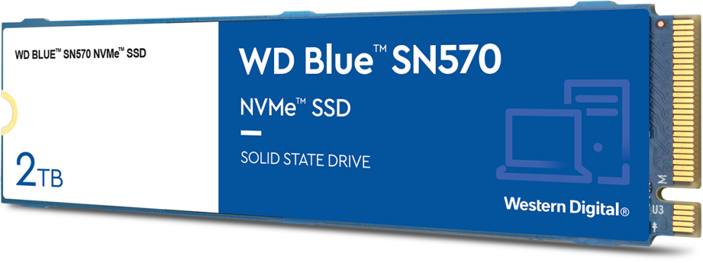 

Твердотельный накопитель (SSD) Western Digital 2Tb Blue SN570, 2280, M.2, NVMe (WDS200T3B0C)