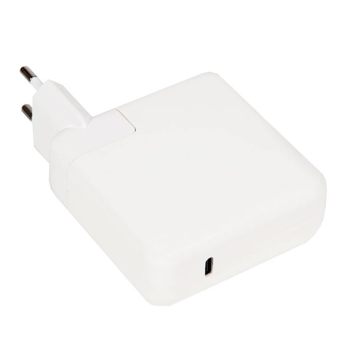 Адаптер питания ноутбука сетевой ZeepDeep USB-C 87W для Apple, 87Вт, белый