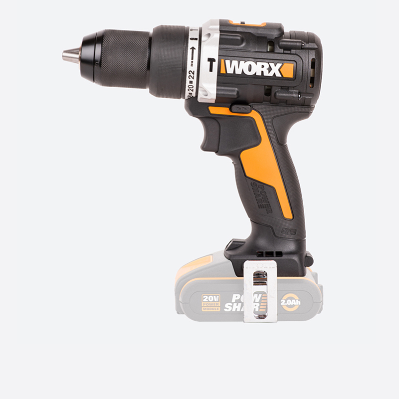 Дрель-шуруповерт WORX WX352.9, аккумуляторный, 60 Н·м, 2000 об/мин, 20V, Li-Ion, быстрозажимной патрон, 1.5кг поставляется без аккумуляторов и зарядного устройства