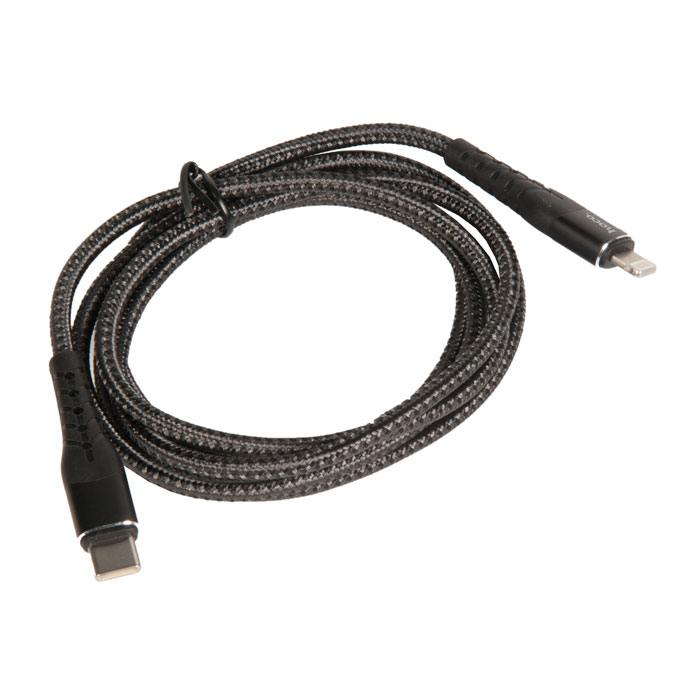 

Кабель Lightning 8-pin(m)-USB Type-C(m), экранированный, 3A, 1.2м, черный HOCO Vortex U99 (746016), U99