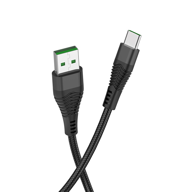 

Кабель USB Type-C-USB, экранированный, 5A быстрая зарядка, 1.2м, черный HOCO Flash U53 (6957531096344), U53